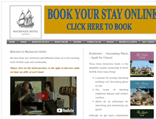 Tablet Screenshot of mackenziehotels.com